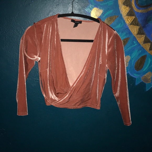 Velvet wrap blouse - Picture 1 of 4